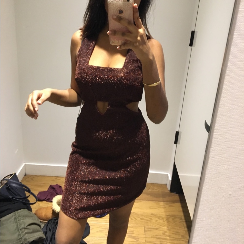 Express Bronze Sparkly Dress SIZE 2